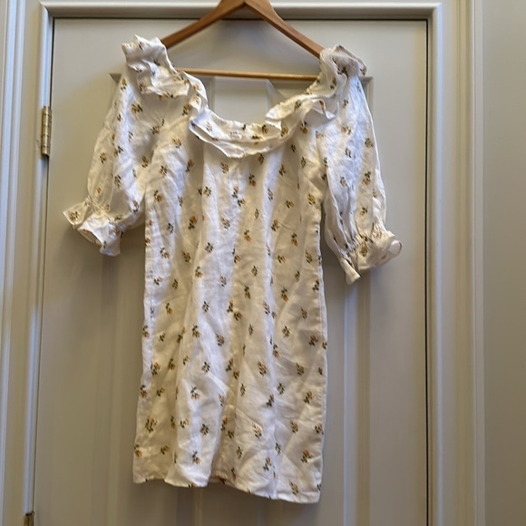 Reformation Indio linen dress in rosebud no belt - Picture 7 of 7